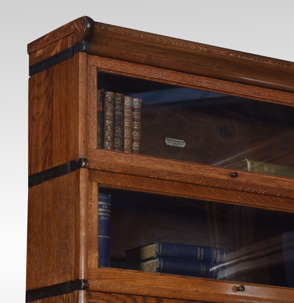 Large pair of oak globe wernicke seven section bookcases View III