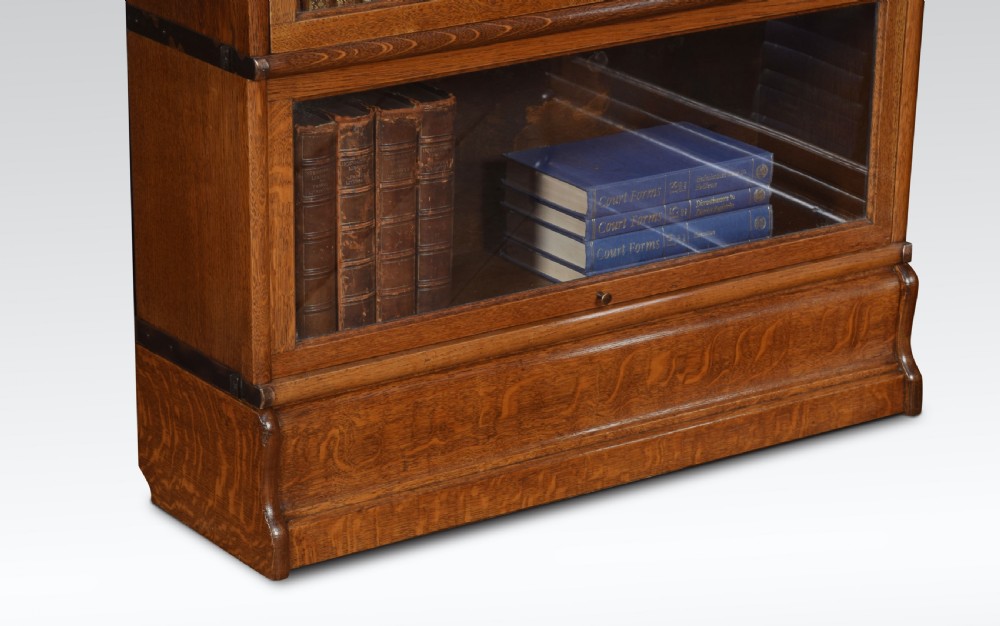 Large pair of oak globe wernicke seven section bookcases View IV