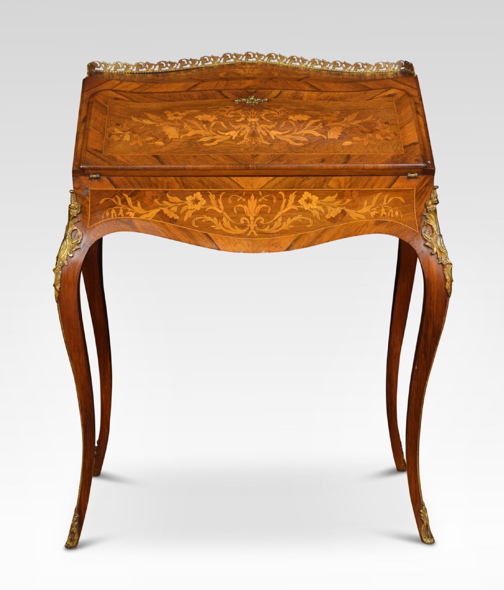Rosewood inlaid bureau de dame