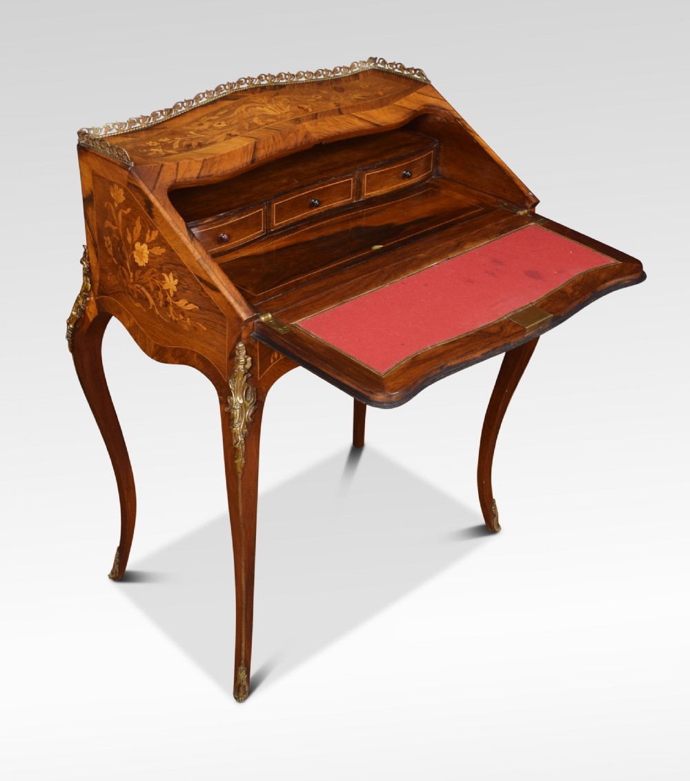 Rosewood inlaid bureau de dame View II