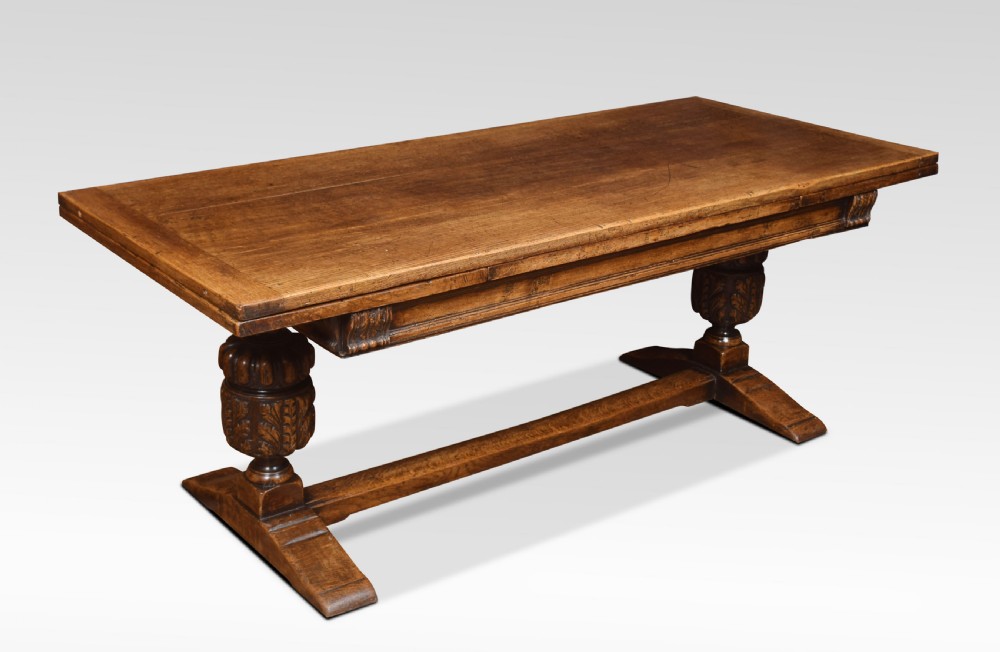 Large 18th century style oak refectory table