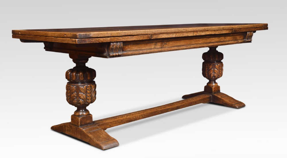 Large 18th century style oak refectory table View II