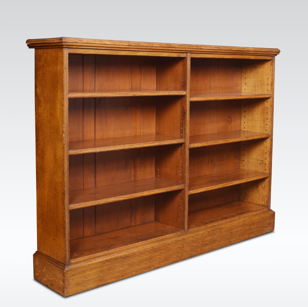 Oak open bookcase