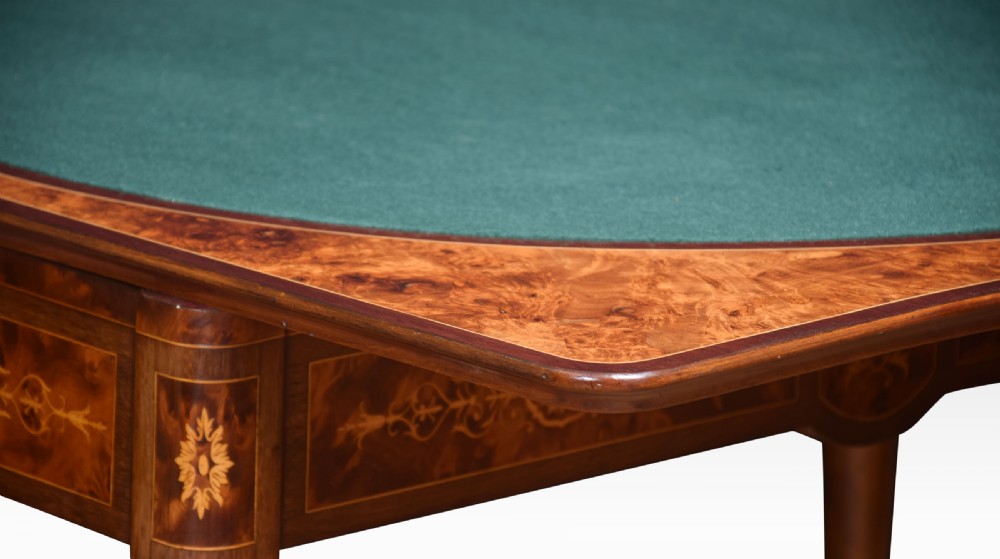 Amboyna inlaid card table View IX