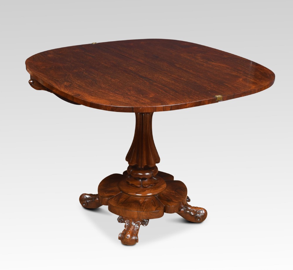 19th century rosewood tea table View IV