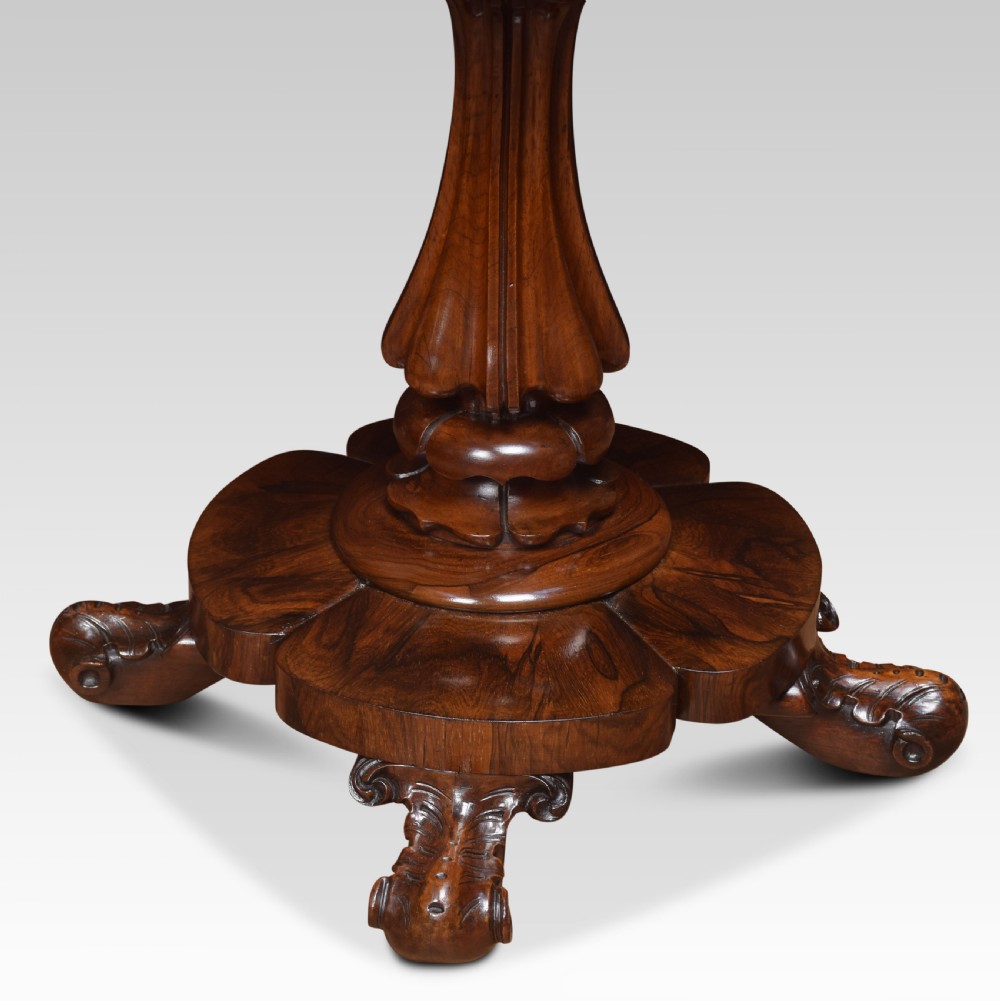 19th century rosewood tea table View VI