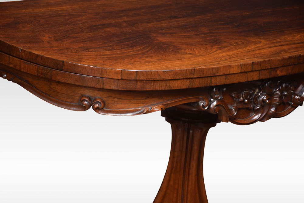 19th century rosewood tea table View IX