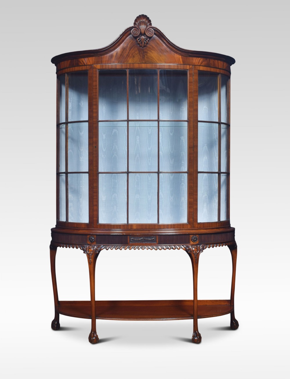 Chippendale revival mahogany display cabinet