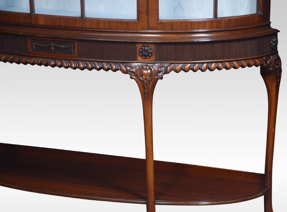Chippendale revival mahogany display cabinet View V