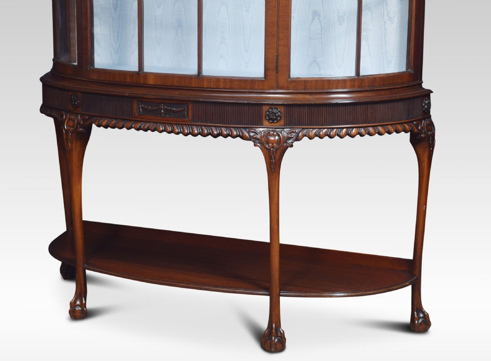 Chippendale revival mahogany display cabinet View VIII