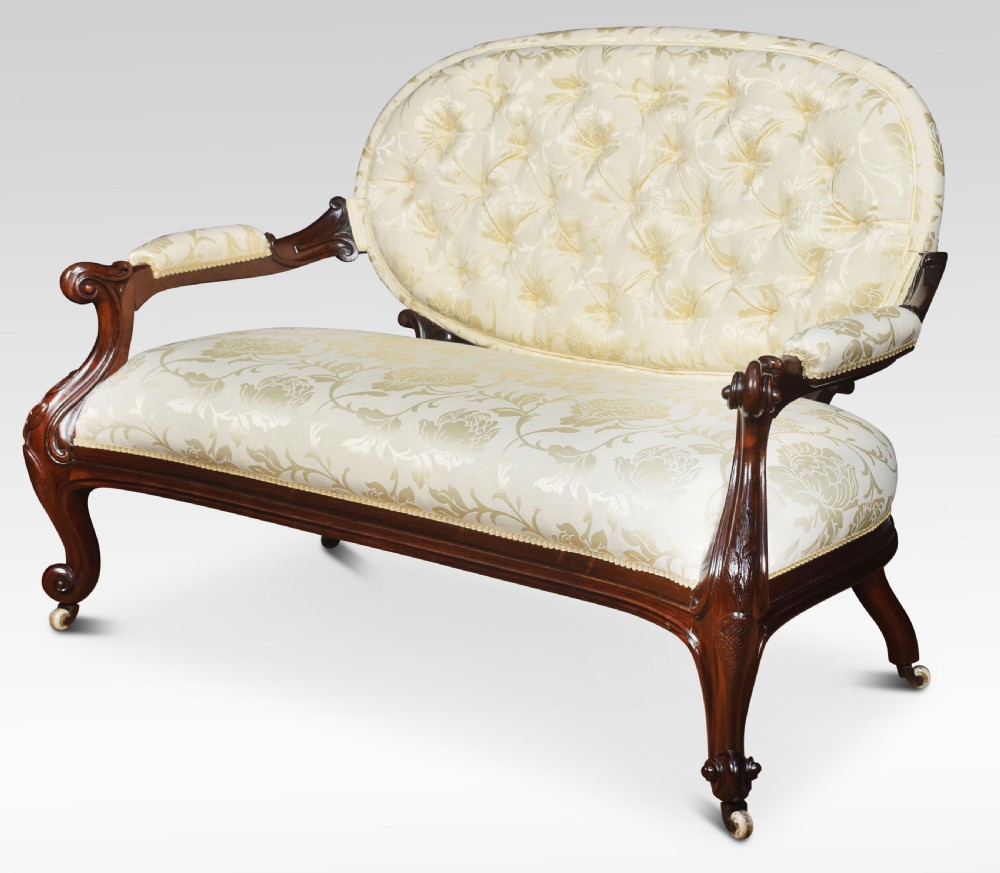 19th century rosewood framed settee View II