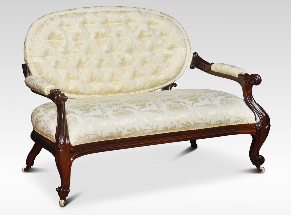 19th century rosewood framed settee View III