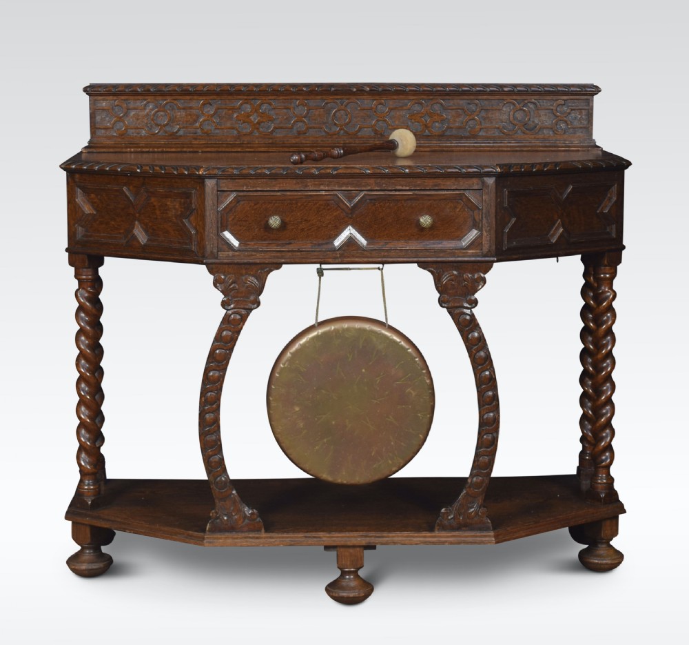 Carved oak hall table