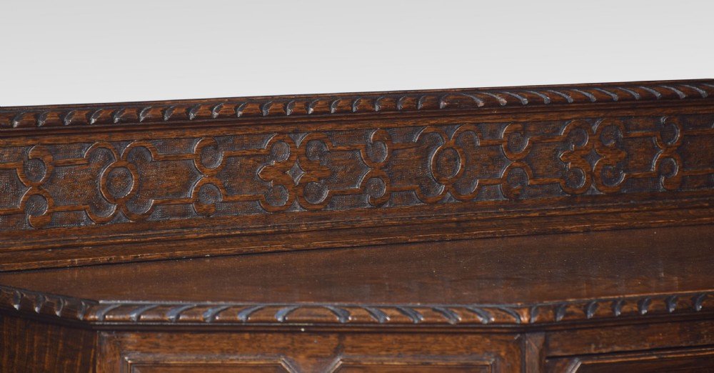 Carved oak hall table View IV