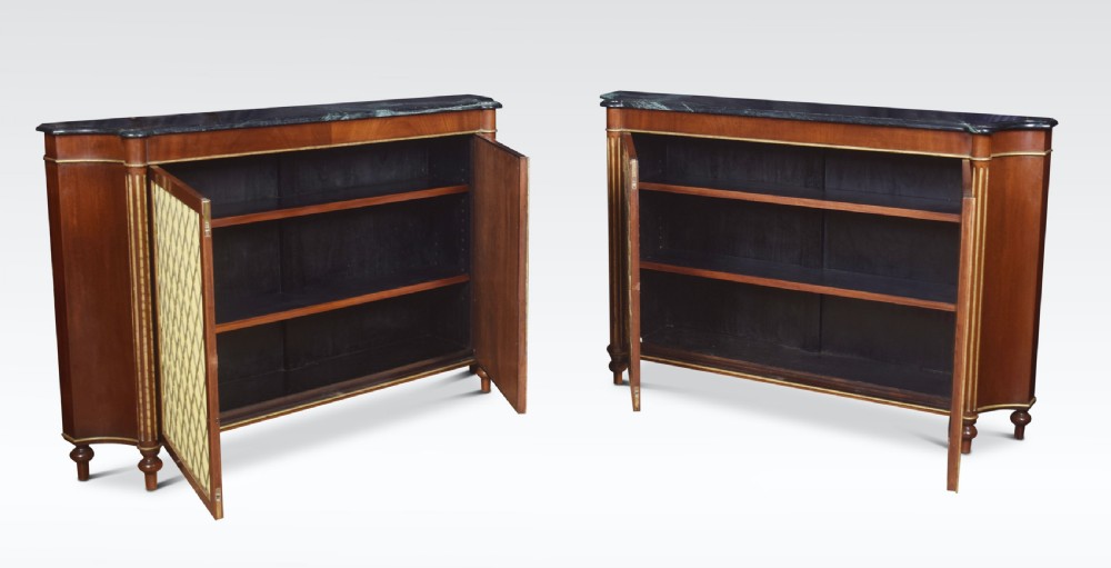 Pair of Regency style mahogany two door cabinets View III