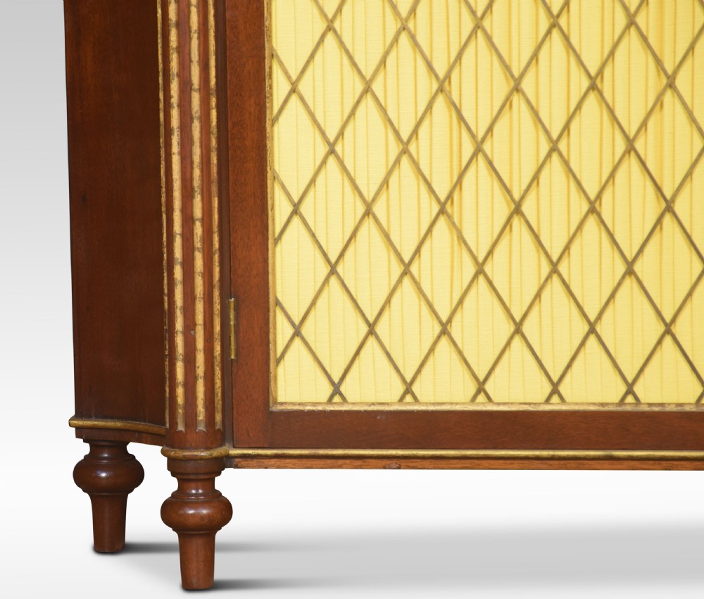 Pair of Regency style mahogany two door cabinets View IV