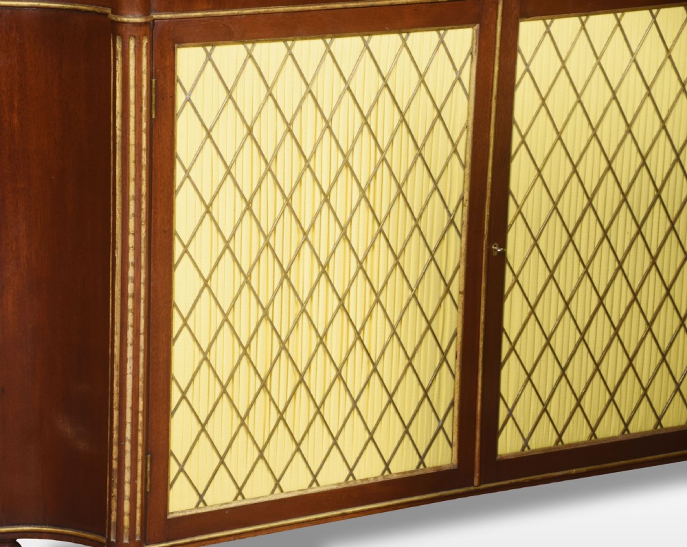 Pair of Regency style mahogany two door cabinets View VIII