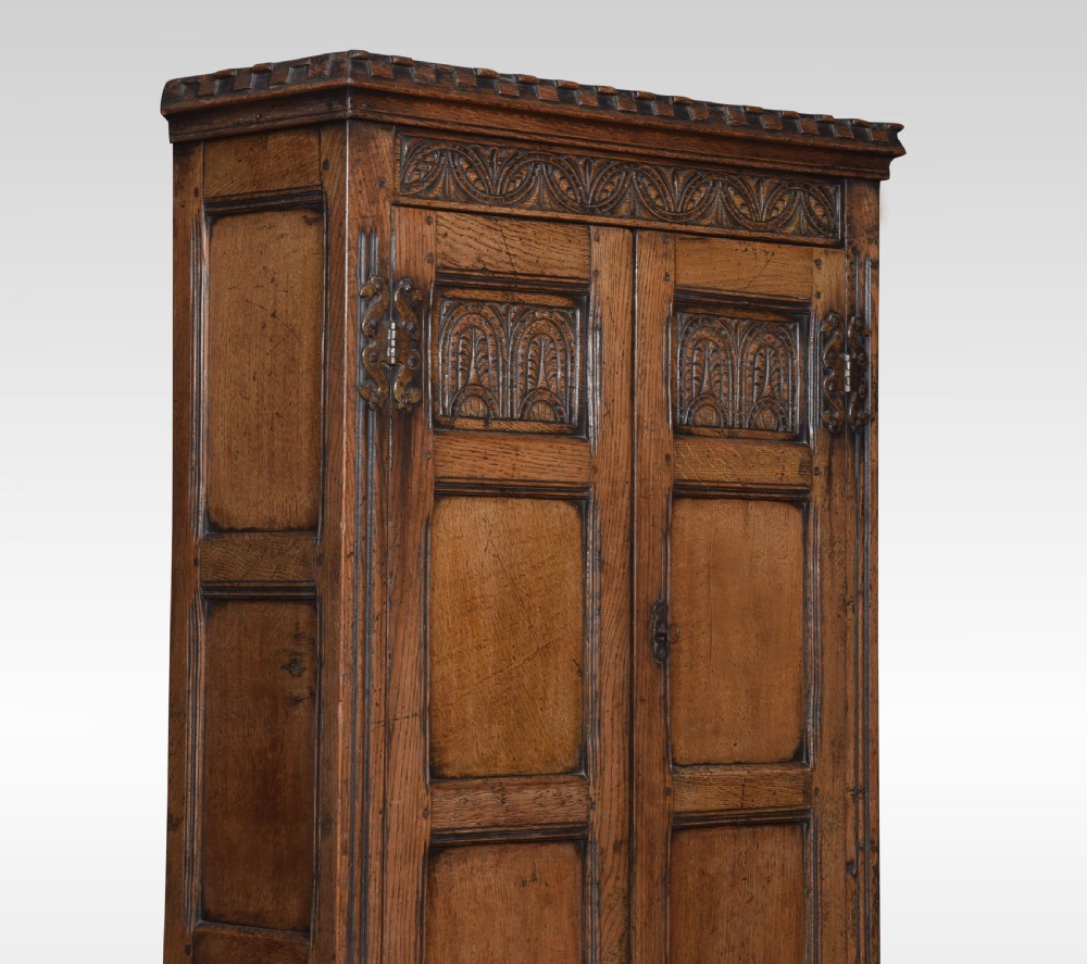 Carved oak cupboard View VI