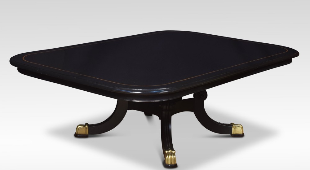 19th Century ebonised coffee table
