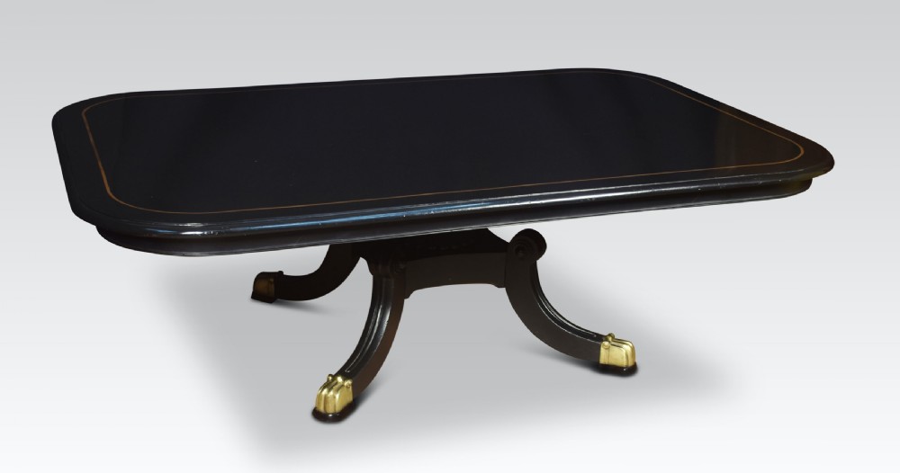 19th Century ebonised coffee table View IV
