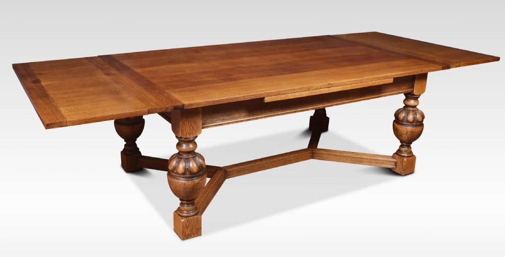 Impressive Oak Draw Leaf Table View II