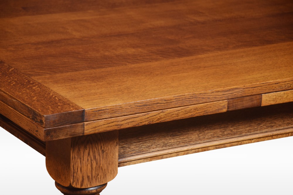 Impressive Oak Draw Leaf Table View VII