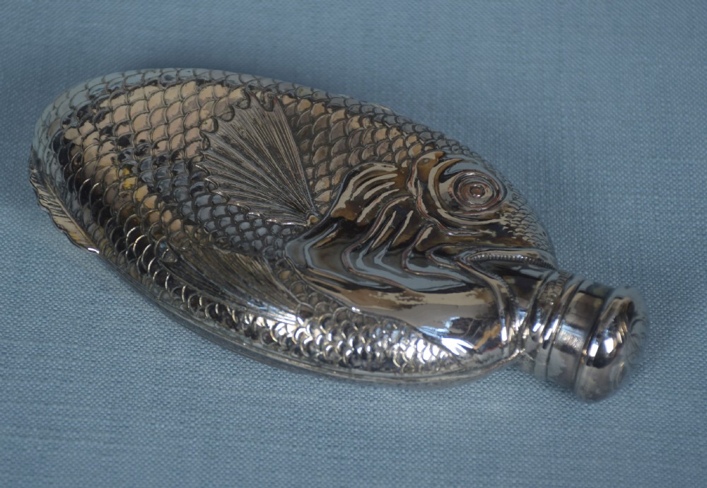 Silver plated hip flask View III