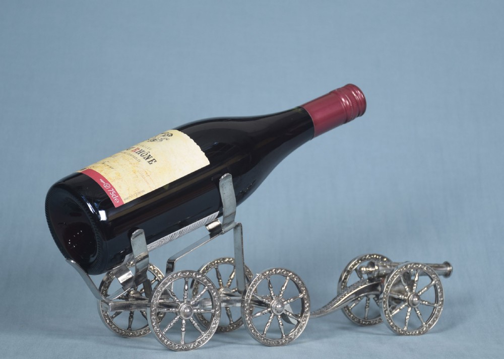 Pair of silver plated bottle stands View VIII