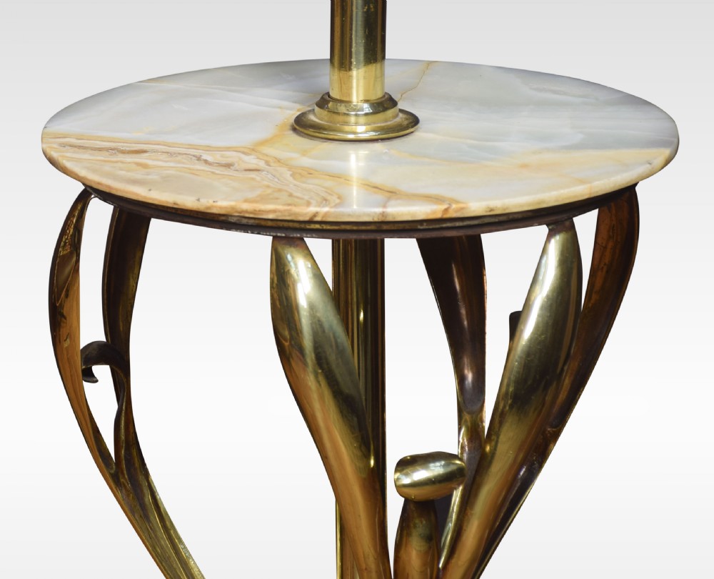Art Nouveau Brass and marble standard lamp View III