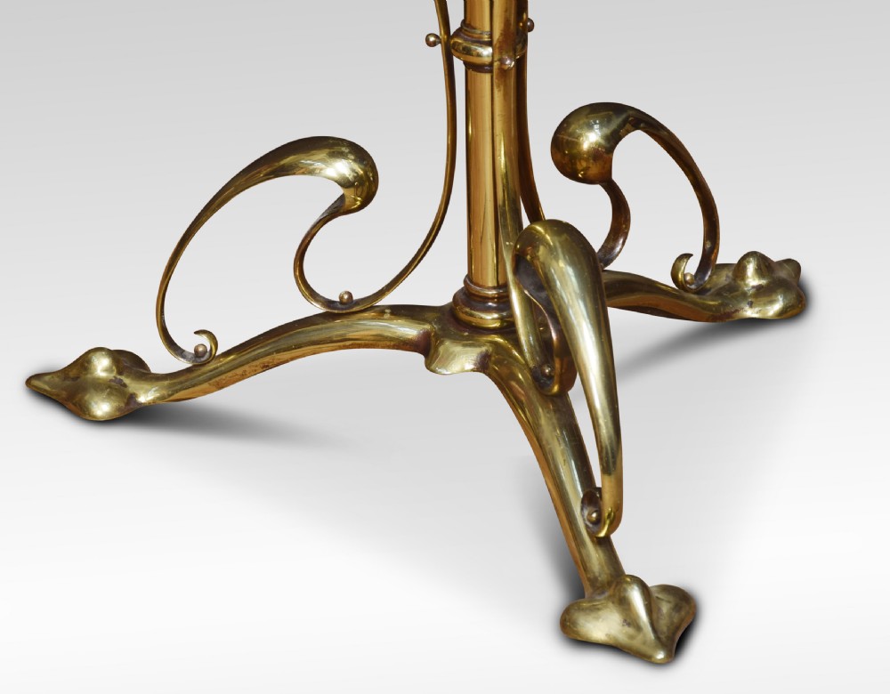 Art Nouveau Brass and marble standard lamp View IV