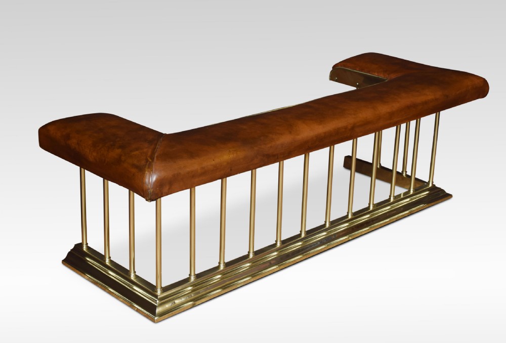 Brass and leather club fender
