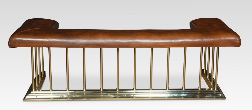 Brass and leather club fender View II