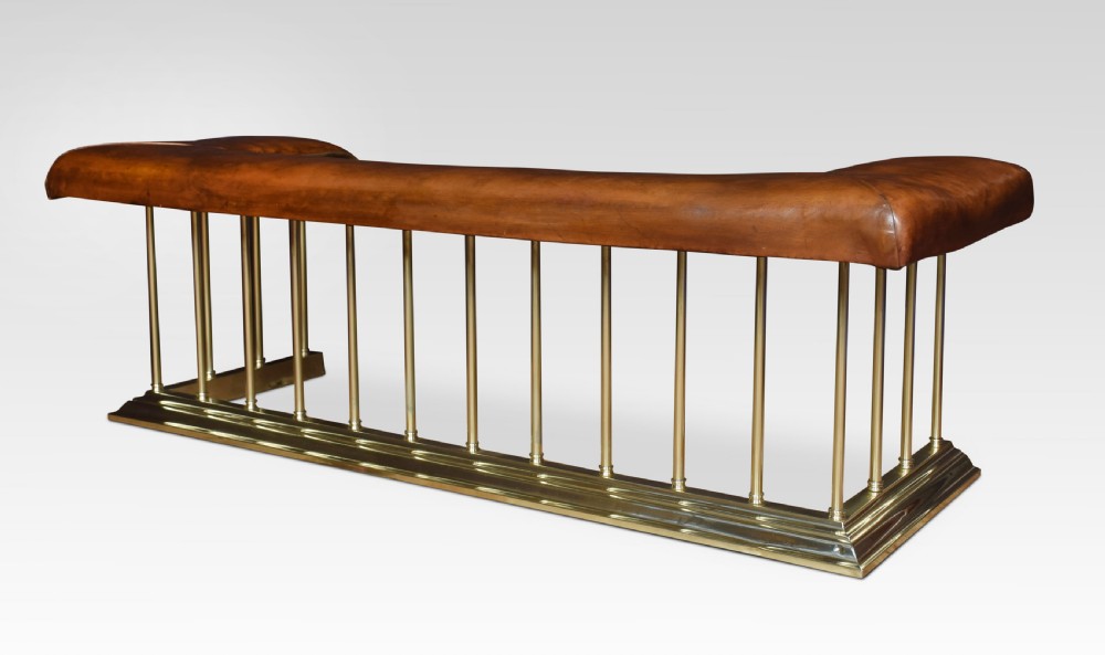 Brass and leather club fender View III