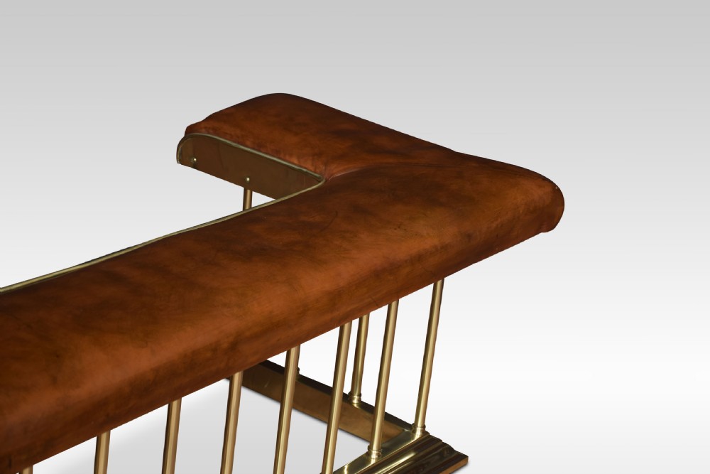 Brass and leather club fender View IV