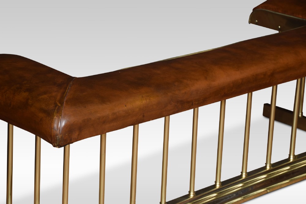 Brass and leather club fender View V