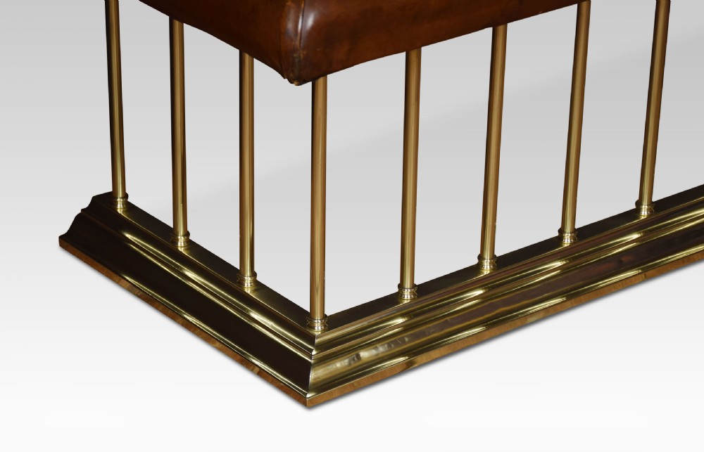 Brass and leather club fender View VII