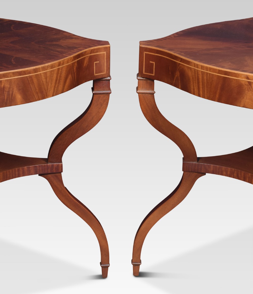 Pair of mahogany occasional tables View III