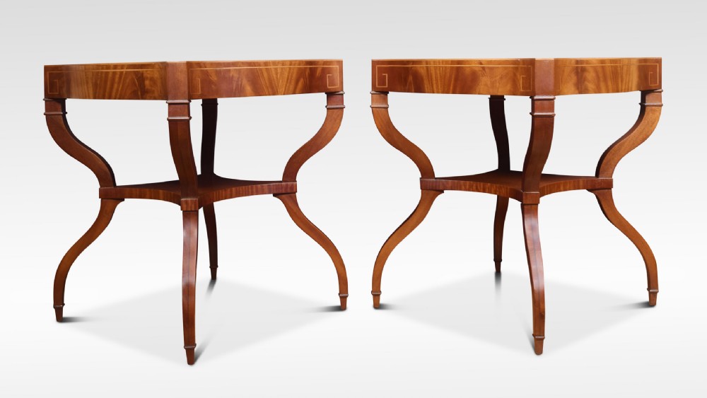 Pair of mahogany occasional tables View VI