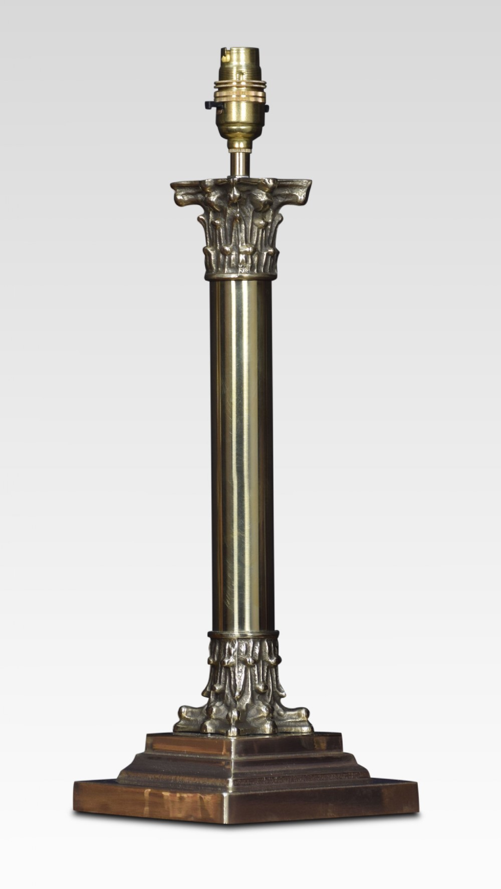 Edwardian brass table lamp