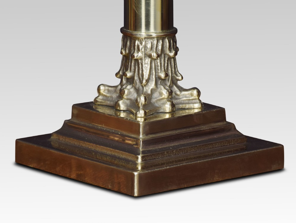 Edwardian brass table lamp View II