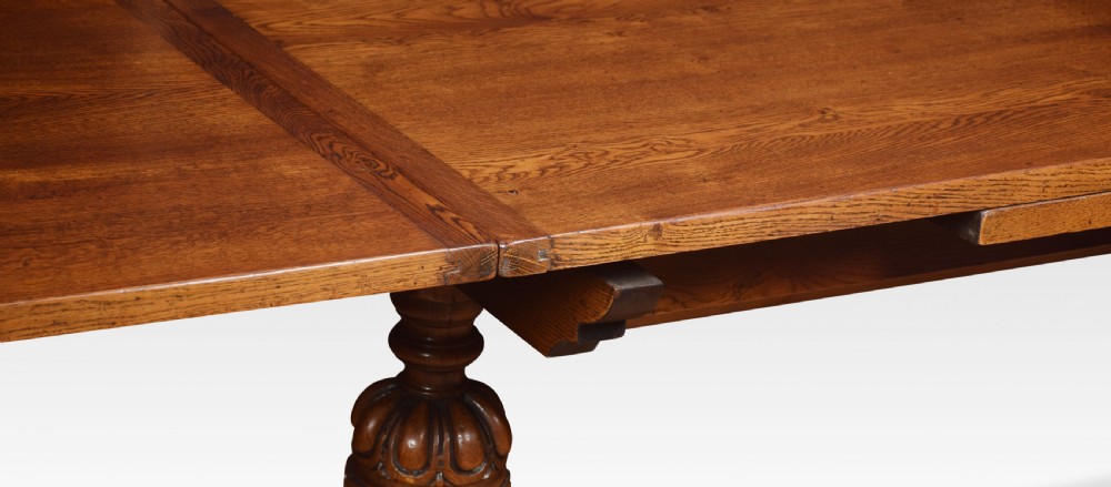 Oak draw leaf refectory table View III