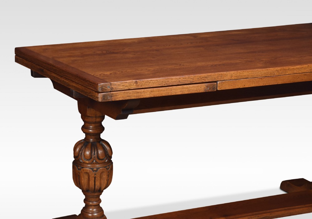 Oak draw leaf refectory table View IV