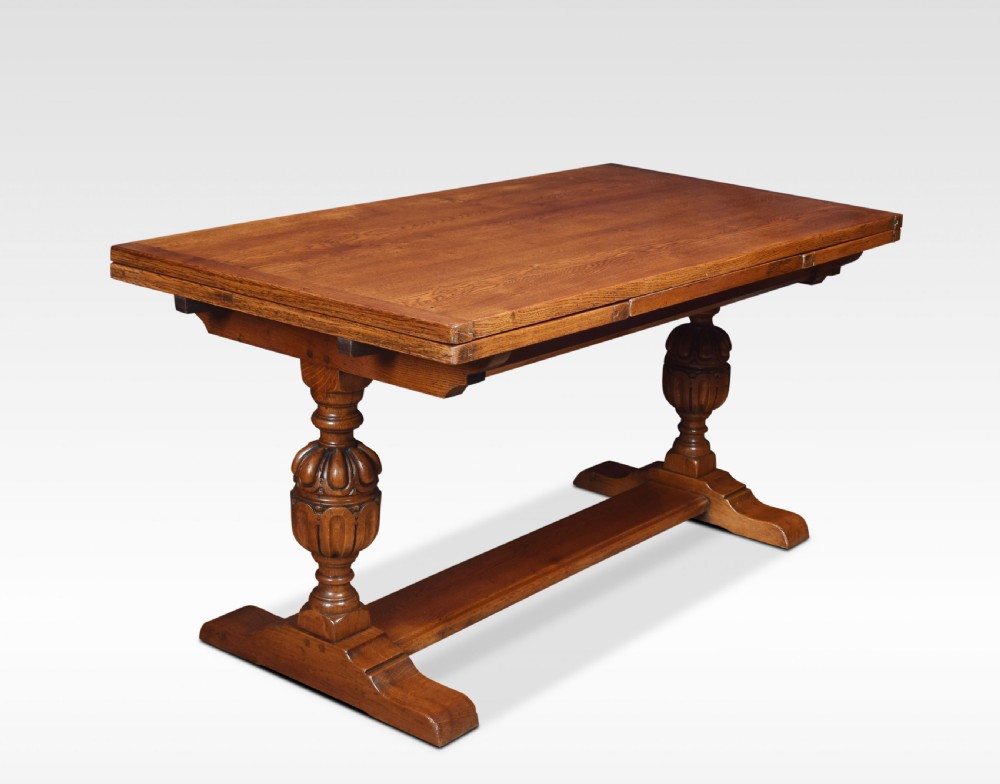 Oak draw leaf refectory table View V