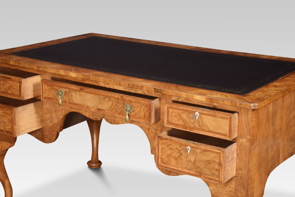 Walnut writing desk of Queen Ann design View II