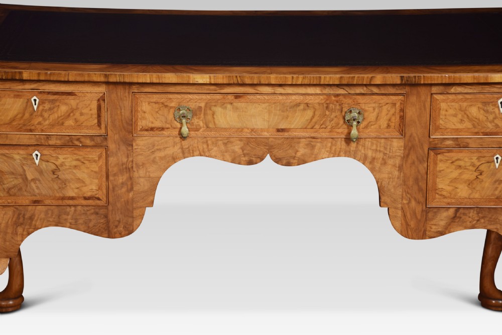Walnut writing desk of Queen Ann design View III