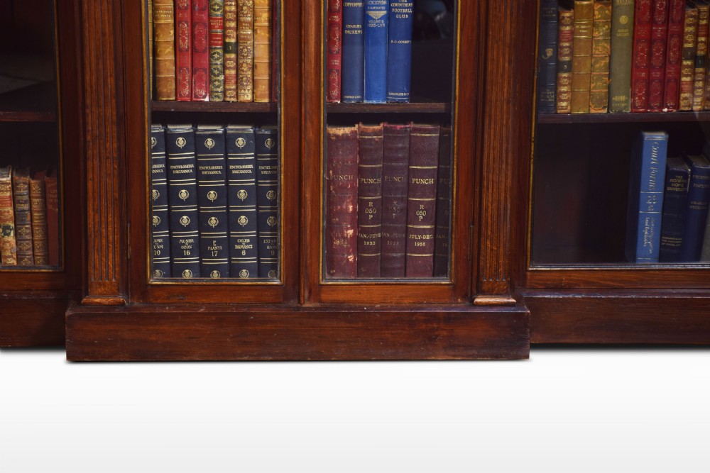 Late 19th century breakfront display bookcase View II