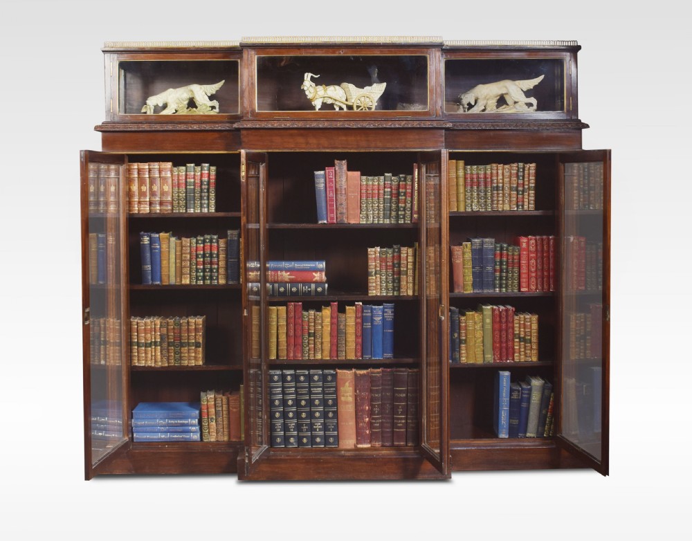 Late 19th century breakfront display bookcase View VII