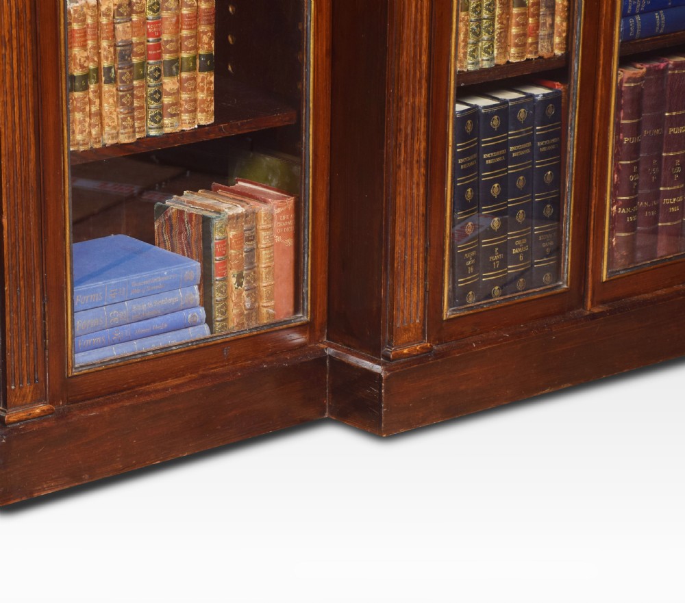 Late 19th century breakfront display bookcase View IX