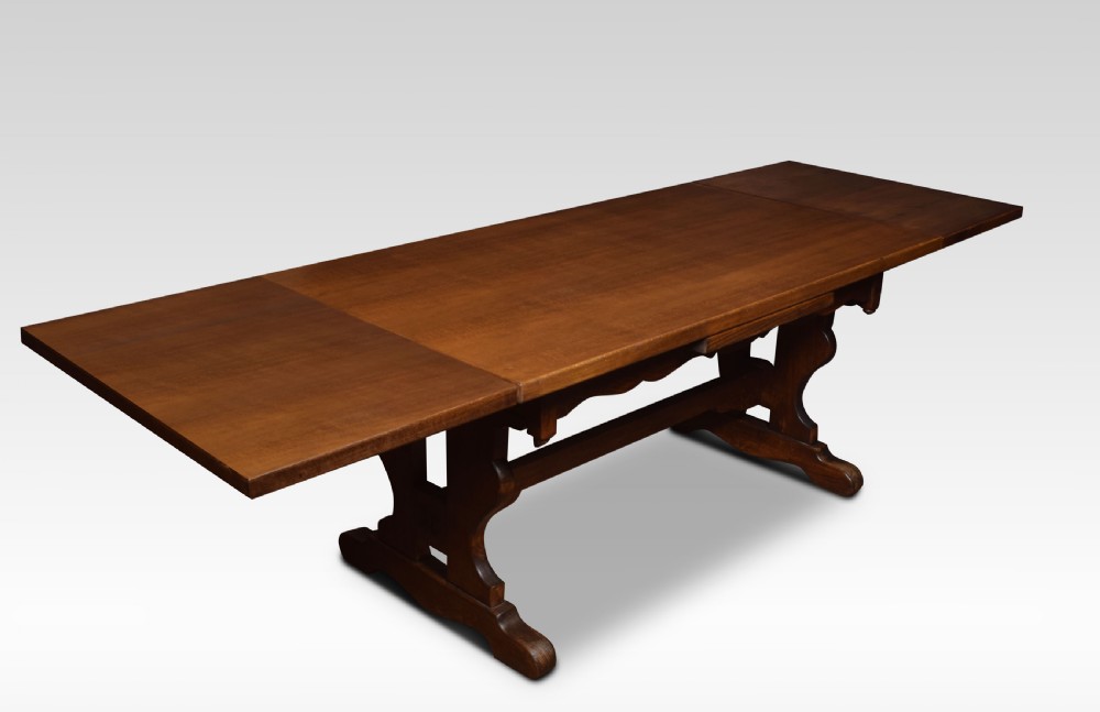 Oak draw leaf refectory table View IV