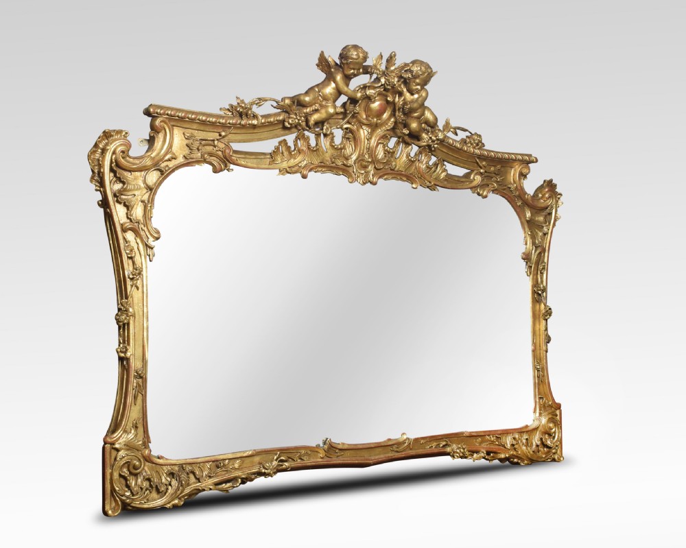 Large gilt overmantel mirror View II